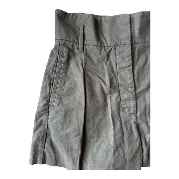 High waisted pleated linen black shorts pockets by Wilfred with linen size 10 - Picture 15 of 16